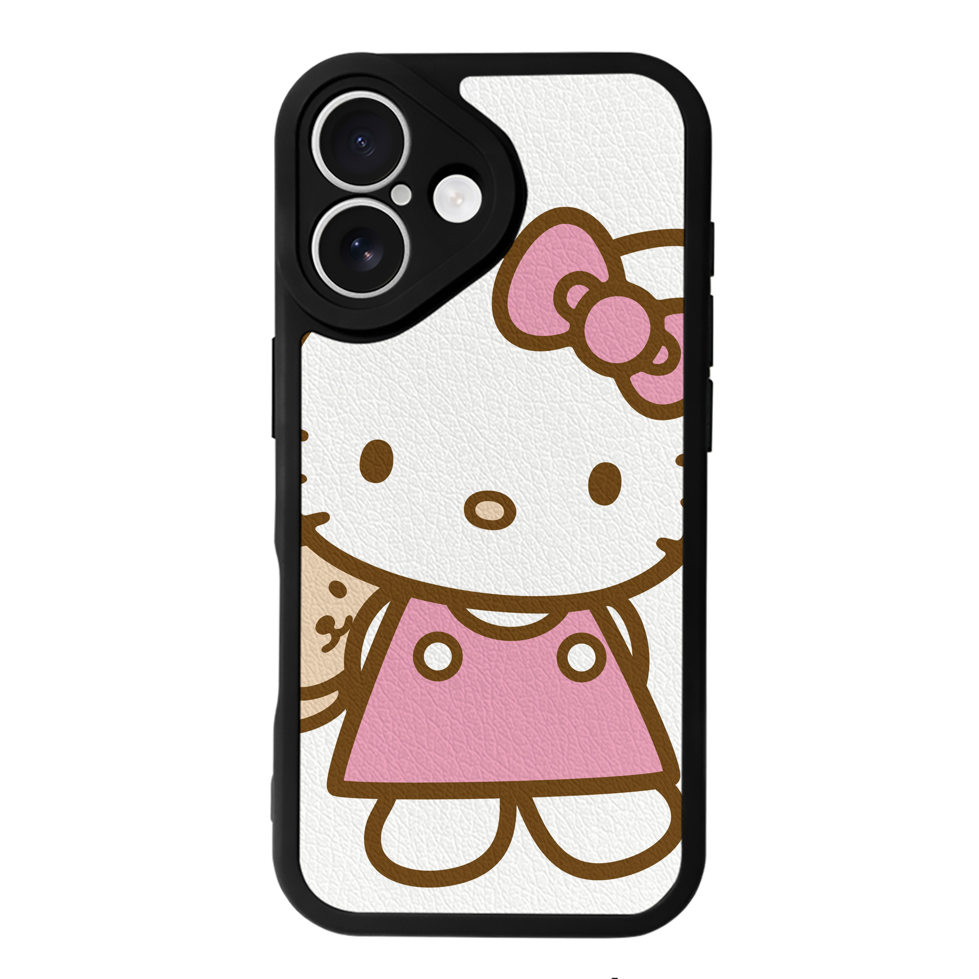 （画像用） Hello Kitty ハローキティ 【iPhone 16シリーズ対応】シリコンスマホケース（レザー調） 材質：シリコン